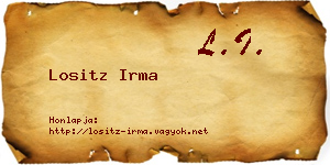 Lositz Irma névjegykártya